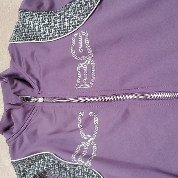 BCBG Plum /Silver Active Wear Jacket - Picture 6 of 7